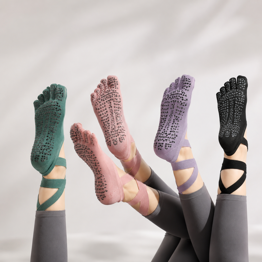 MOVARAX ToeGrip Non-Slip Pilates Socks